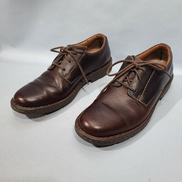 Clarks Stratton Way Brown Leather Oxfords Mens Shoes Size 8M - Picture 8 of 11
